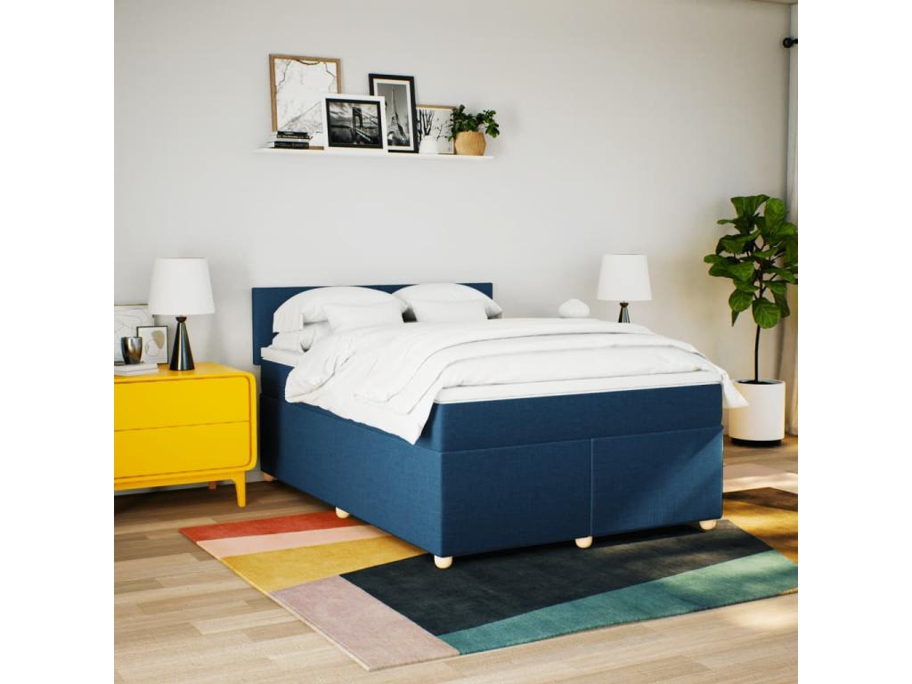 Matelas en tissu bleu, 160 x 200 cm