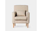 Fauteuil d'appoint en tissu beige, 75 x 99 cm