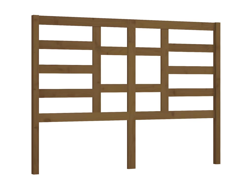 Lit en bois massif marron, 156 x 4 x 104 cm