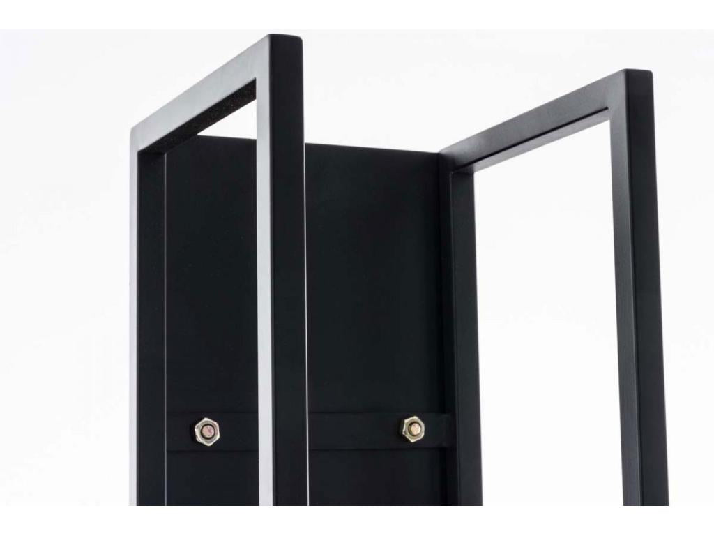 Meuble de maison en métal noir, 25 x 25 x 160 cm