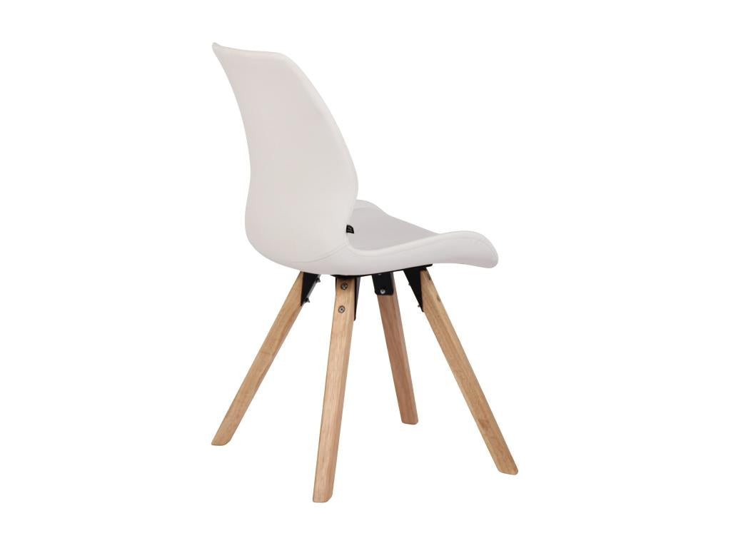 Fauteuil en similicuir blanc