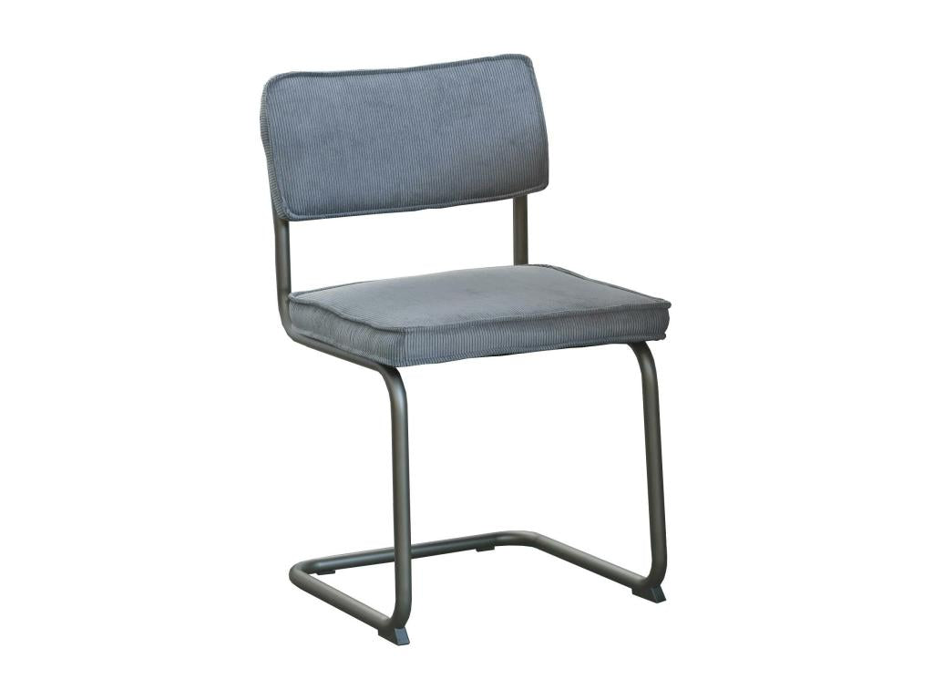 Fauteuil en velours gris