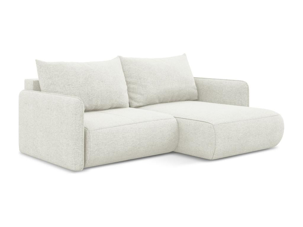 Canapé-lit en tissu blanc