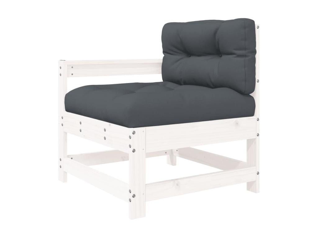 Ensemble de mobilier d'extérieur en bois massif blanc - dlz1766578627245