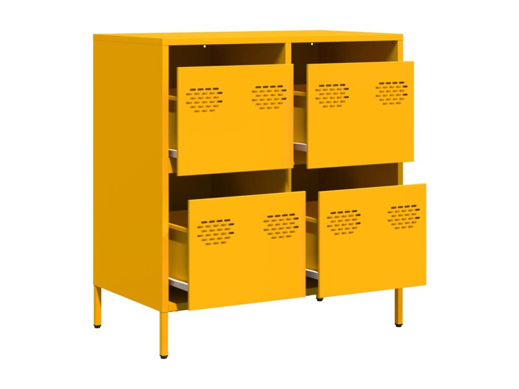 Buffet jaune, 68 x 39 x 73,5 cm