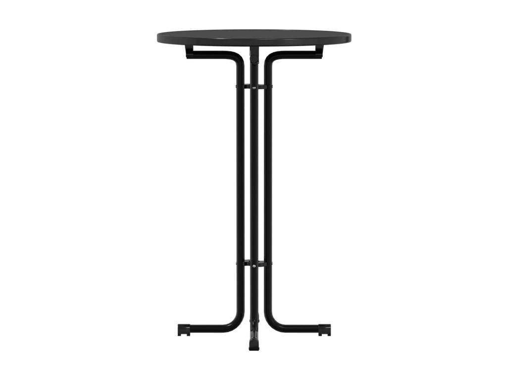 Table de salle à manger en bois d'ingénierie noir, 70 x 110 cm