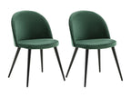 Fauteuil en velours vert