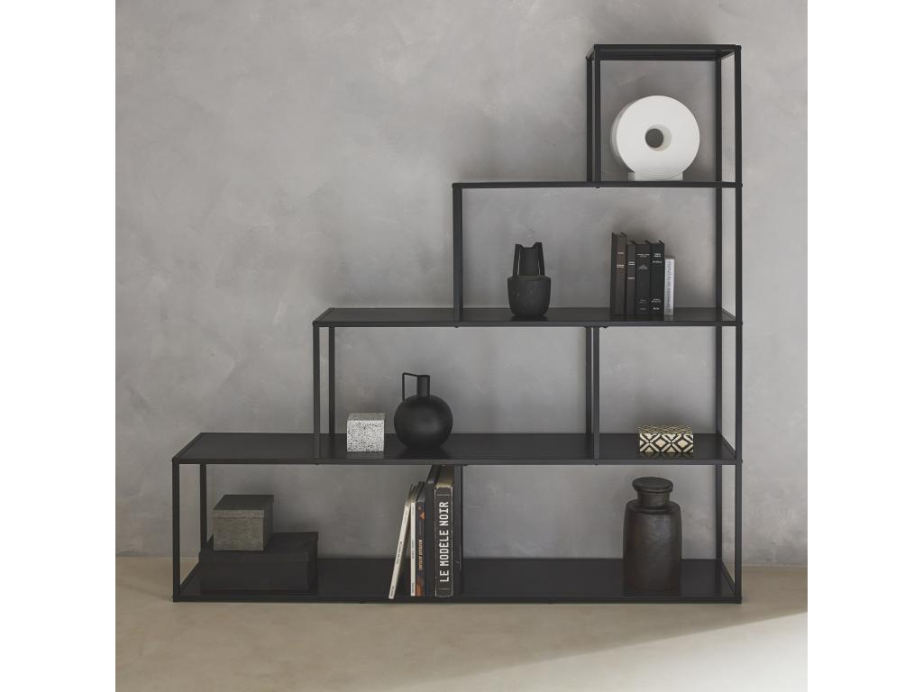 Bibliothèque en métal noir