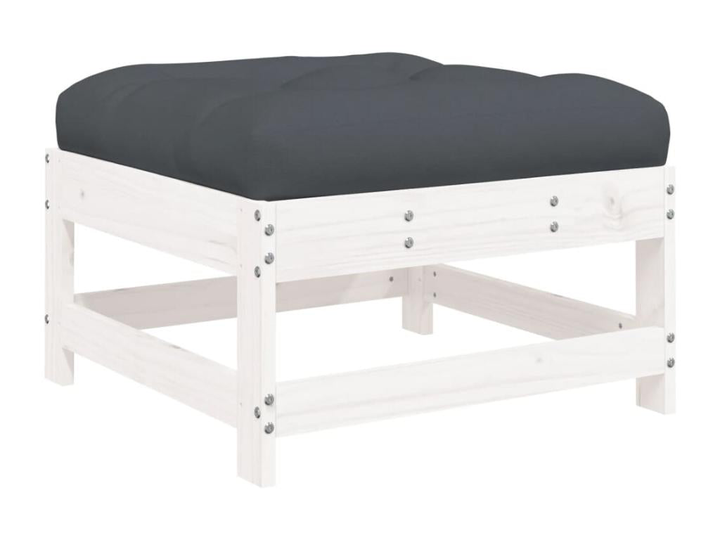 Ensemble de mobilier d'extérieur en bois massif blanc - dlz1766578627245