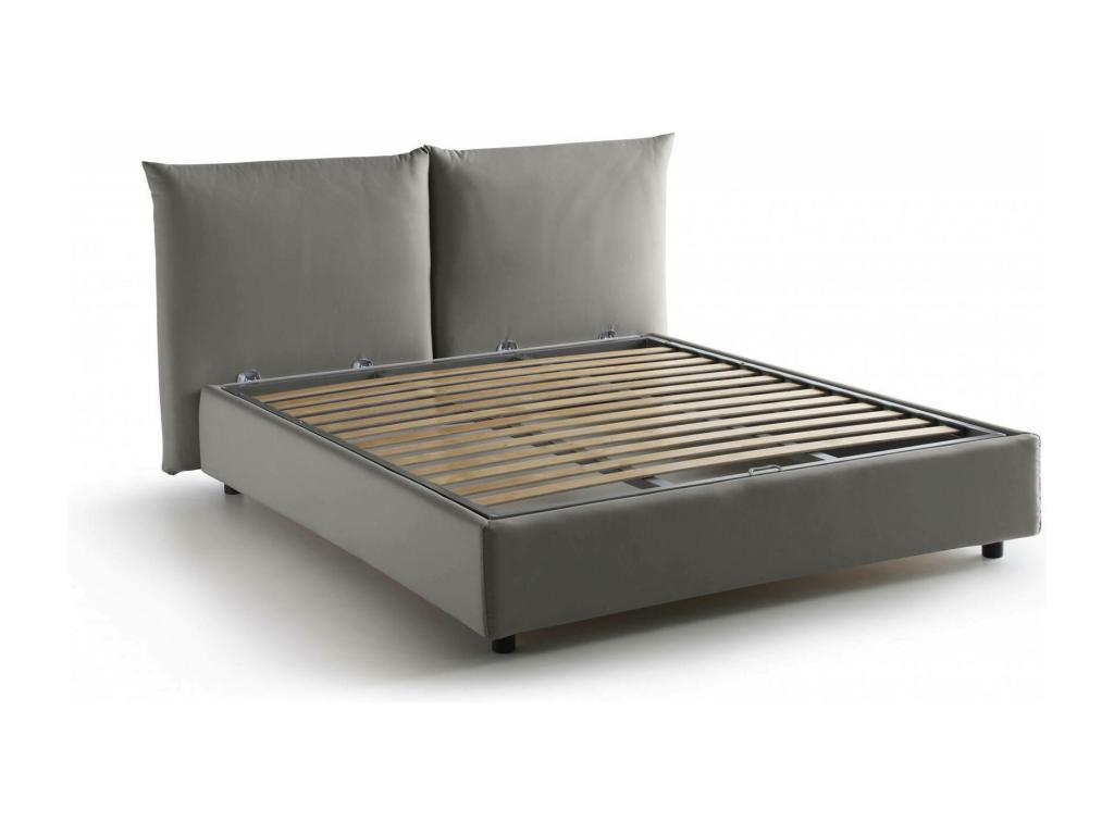 Matelas en tissu gris, 160 x 200 cm - dlz1766578935448