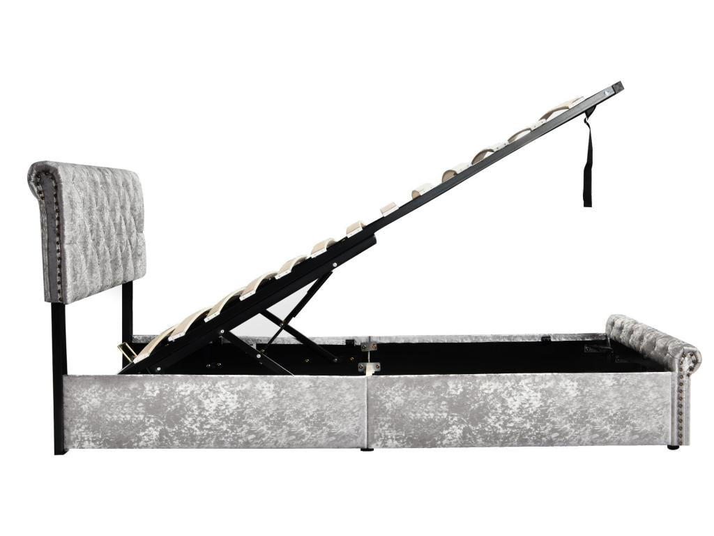 Lit gris, 90 x 200 cm