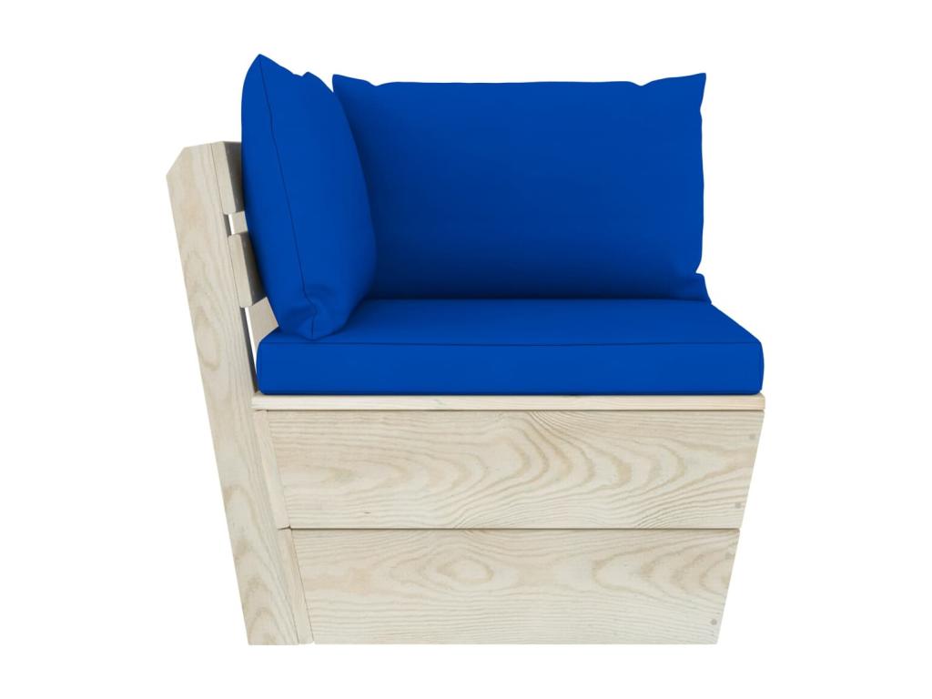 Ensemble de mobilier d'extérieur bleu