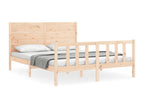 Matelas en bois massif marron, 160 x 200 cm