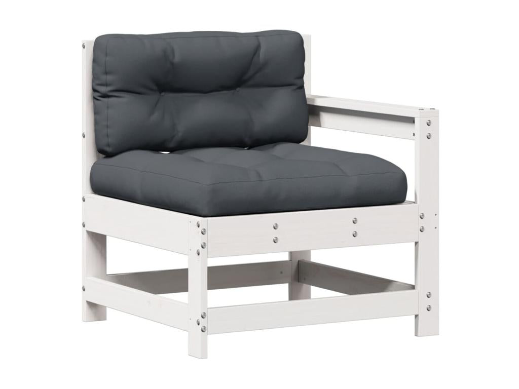 Ensemble de meubles d'extérieur en bois massif blanc