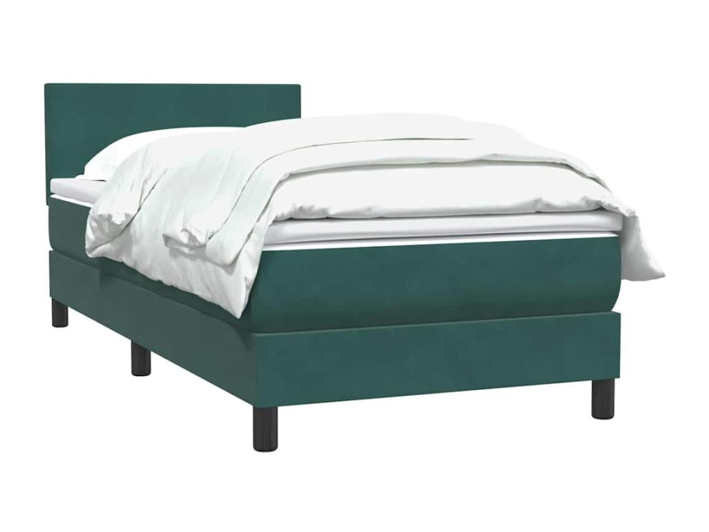Matelas en velours vert, 80 x 220 cm