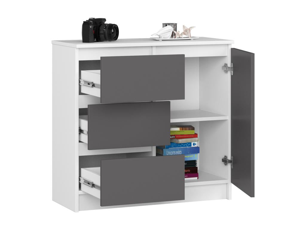 Commode anthracite, 80 x 35 x 77 cm