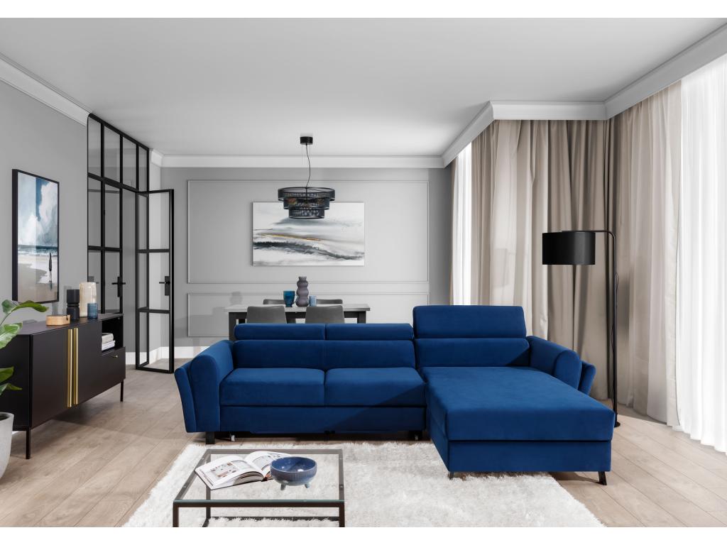 Canapé en tissu bleu