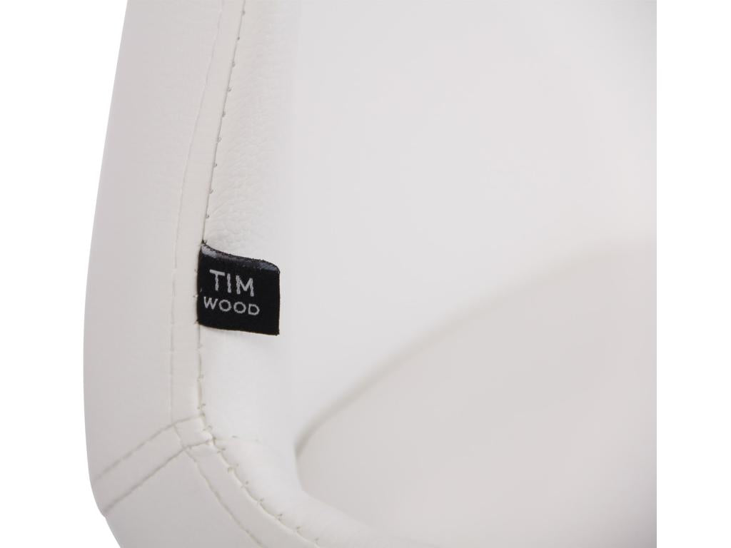 Fauteuil en similicuir blanc