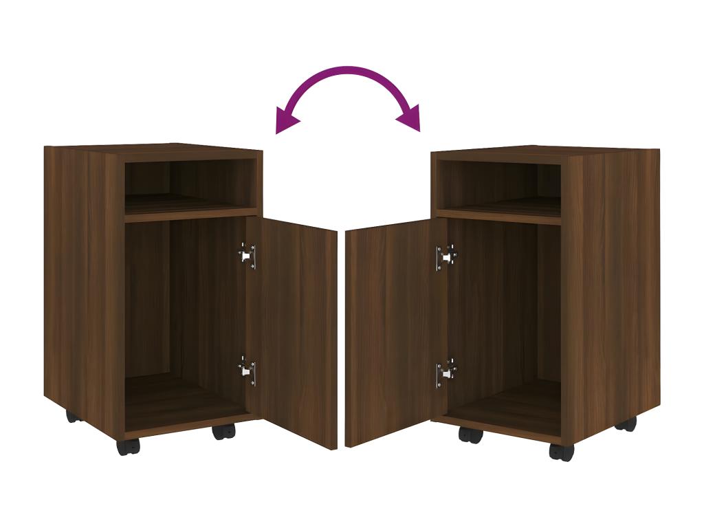 Armoire en chêne brun, 33 x 38 x 60 cm