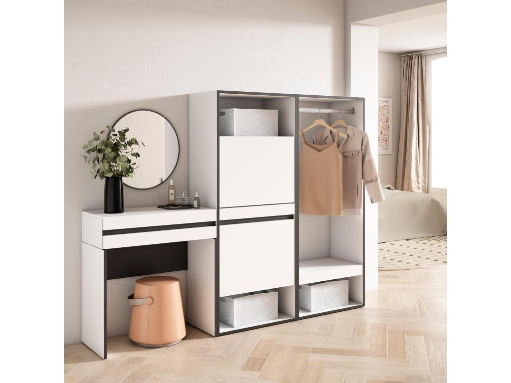 Table blanche, 190 x 35 x 145 cm