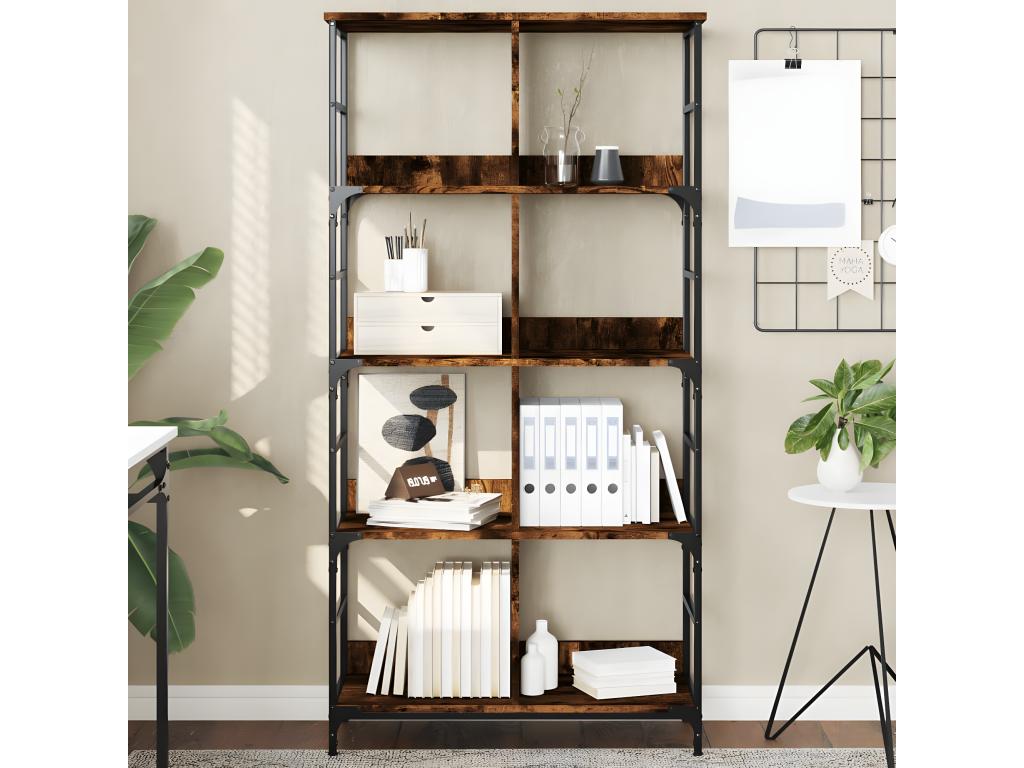 Bibliothèque en chêne brun, 78,5 x 33 x 153 cm