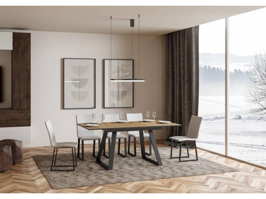 Table en chêne naturel, 90 x 120 cm