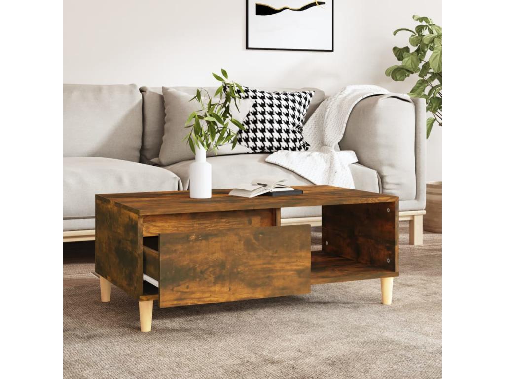 Table basse Chêne fumé 90x50x36.5 Zensovaingénierie IKUZ07219