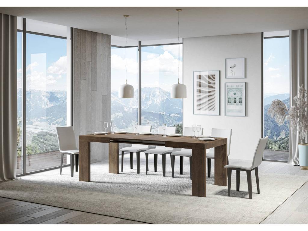 Table marron, 90 x 120 cm