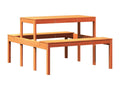 Table en bois massif marron, 110 x 134 x 75 cm