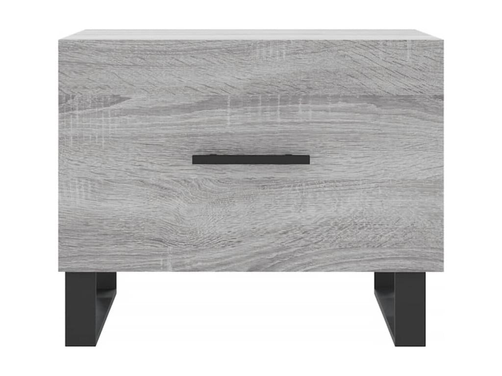 Table basse en bois d'ingénierie gris, 50 x 50 x 40 cm