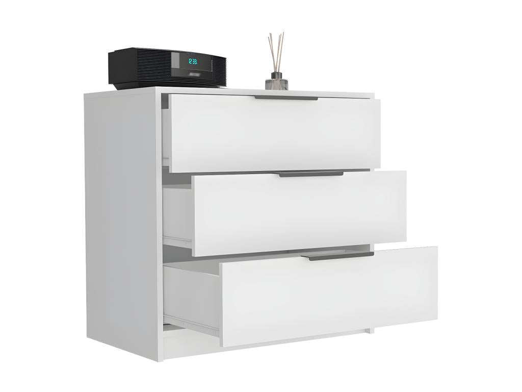 Commode en métal blanc