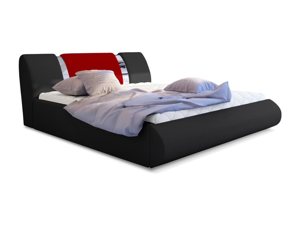 Lit en métal noir, 160 x 200 cm - dlz1766578563869