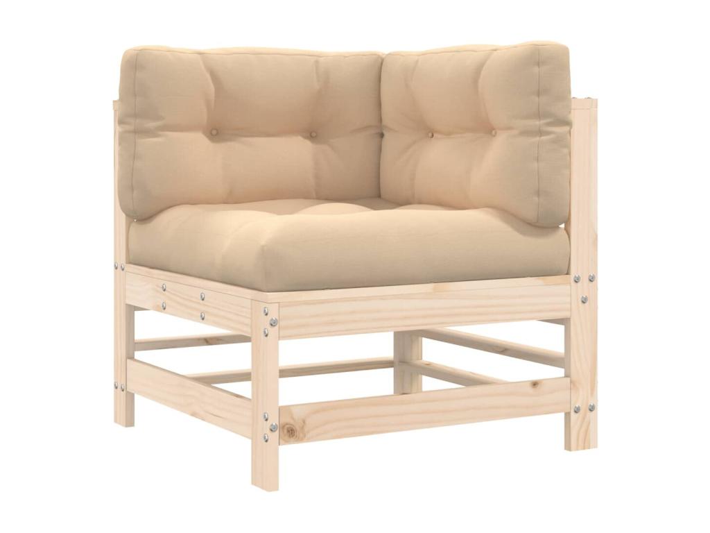 Ensemble de meubles d'extérieur en bois massif brun