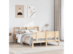 Cadre de lit en pin brun, 135 x 190 cm