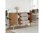 Buffet en bois massif gris, 114 x 43 x 73,5 cm