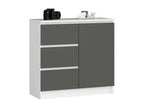 Commode anthracite, 80 x 35 x 77 cm