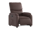 Fauteuil d'appoint en similicuir marron