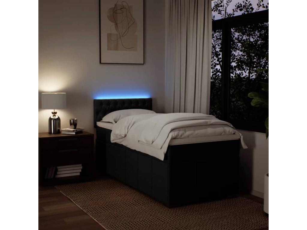 Matelas en tissu noir, 100 x 200 cm - dlz1766578701965