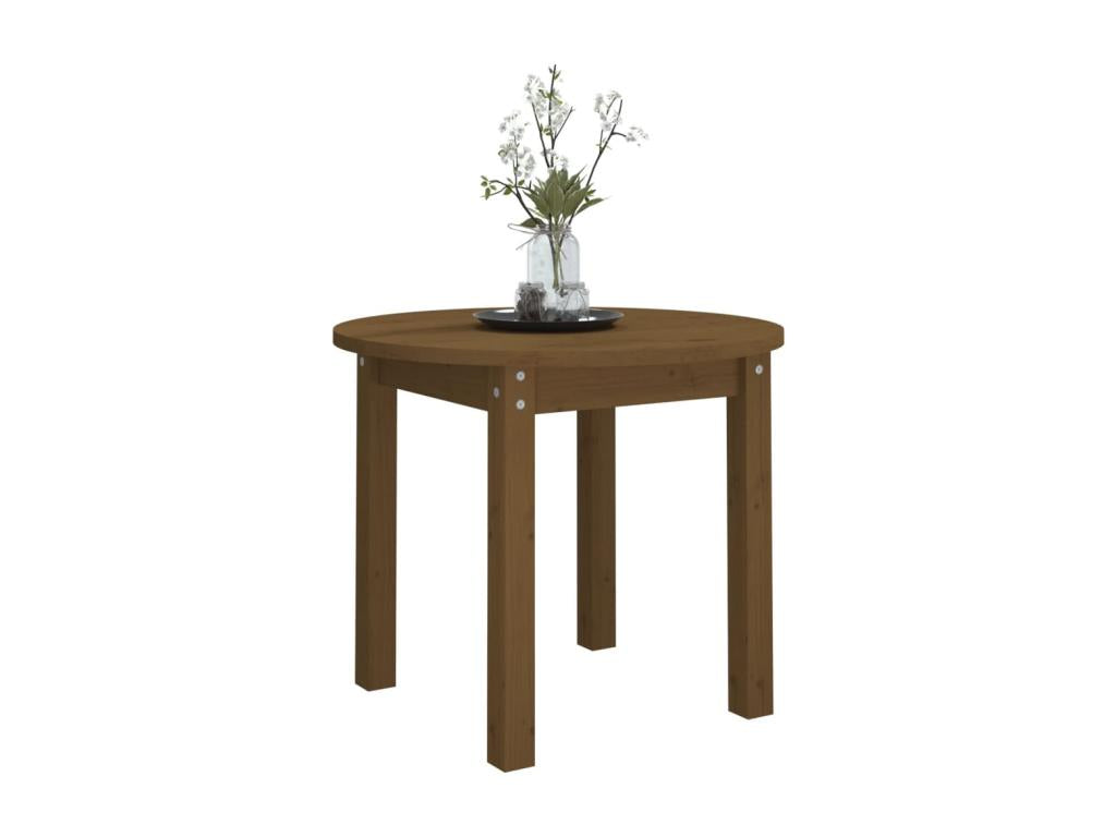 Table basse en bois massif marron, 55 x 45 cm