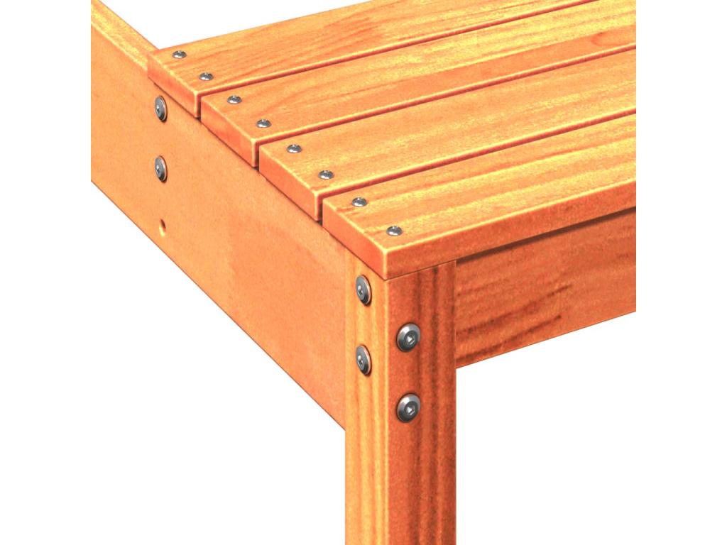 Table en bois massif marron, 110 x 134 x 75 cm