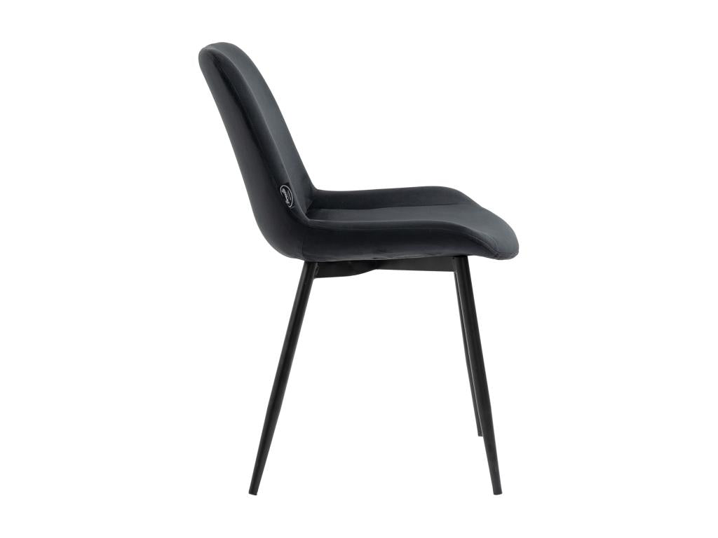 Fauteuil en velours noir