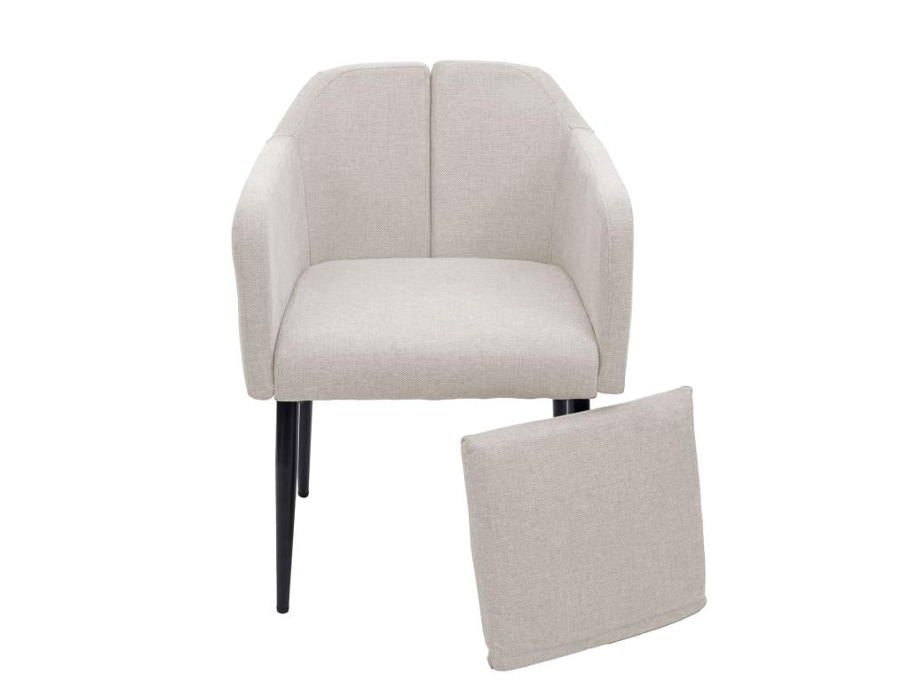 Chaise en tissu beige
