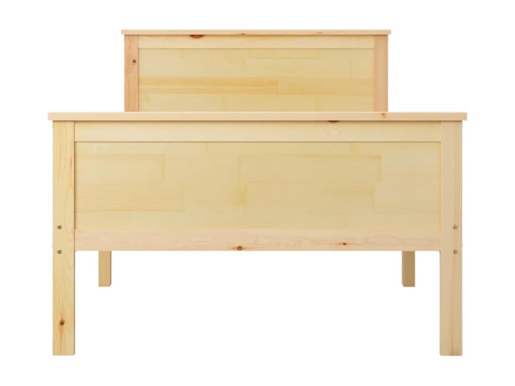 Matelas en bois de pin brun, 90 x 200 cm