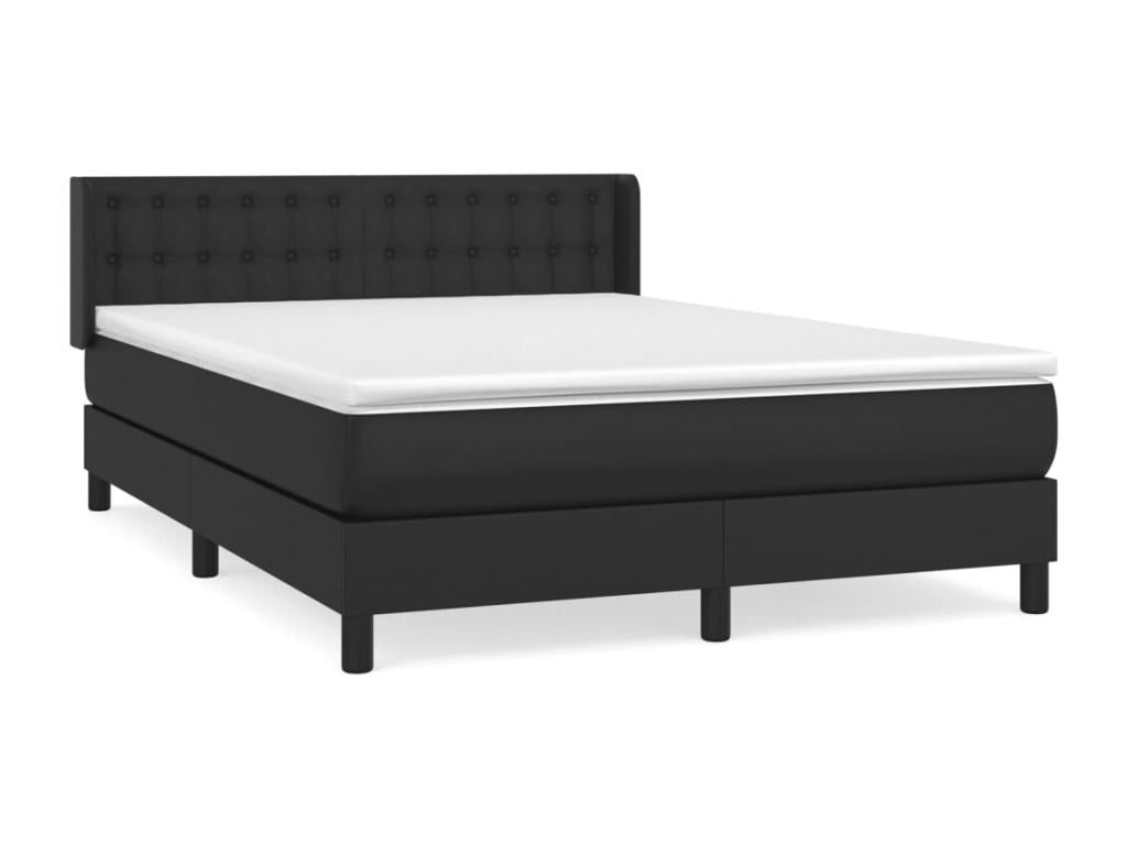 Matelas en similicuir noir, 140 x 190 cm