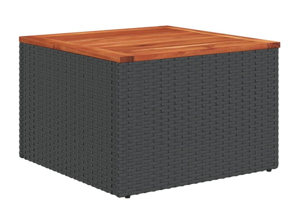 Ensemble de mobilier de jardin en résine tressée noire - dlz1766578863207