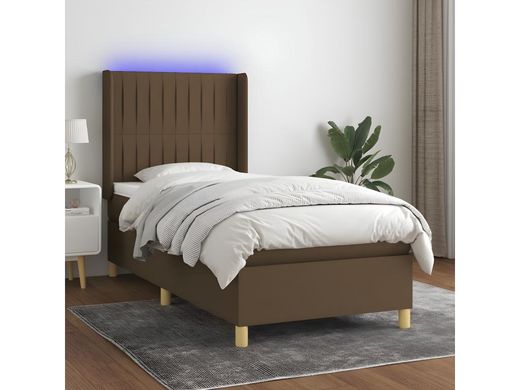 Matelas en tissu marron, 90 x 200 cm