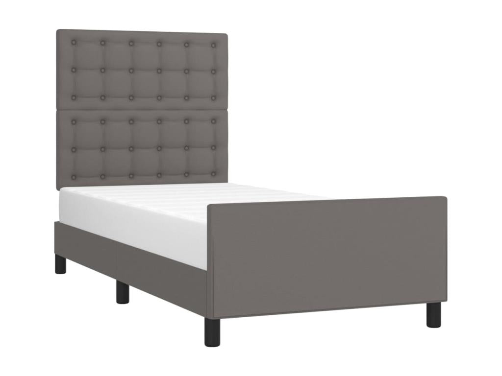 Matelas en similicuir gris, 80 x 200 cm