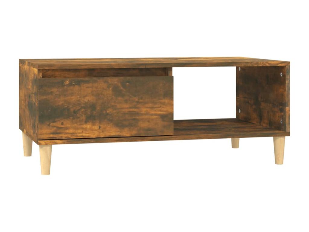 Table basse en chêne naturel, 90 x 50 x 36,5 cm