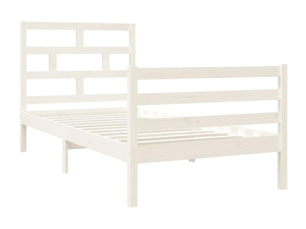 Matelas en bois massif blanc, 90 x 190 cm
