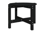 Table basse en bois massif noir, 62,5 x 45 cm